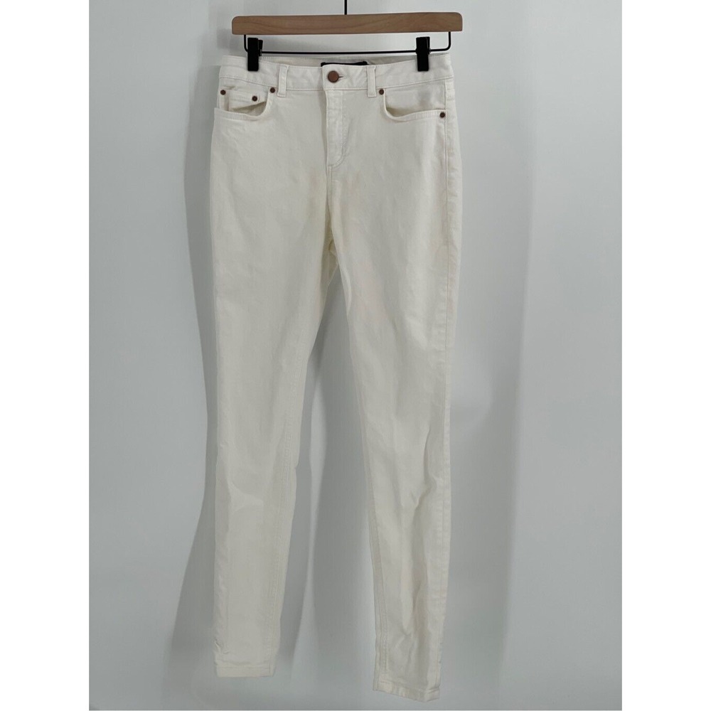 Boden Jeans Women Size 4 The Soho Skinny Off White Denim Pants